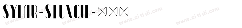 Sylar-Stencil字体转换