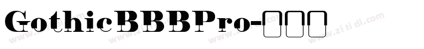 GothicBBBPro字体转换