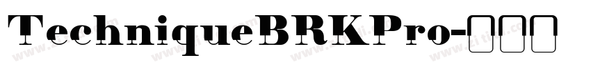 TechniqueBRKPro字体转换