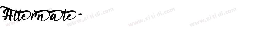 Alternate字体转换
