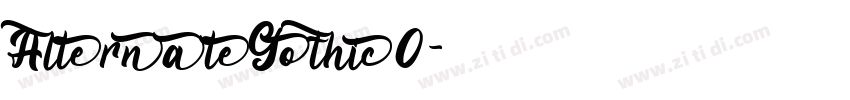 AlternateGothic0字体转换
