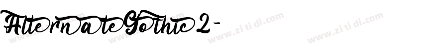 AlternateGothic2字体转换 AlternateGothic2字体转换