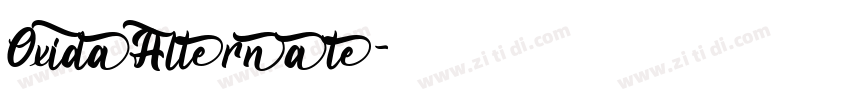 OxidaAlternate字体转换
