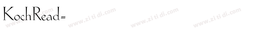 KochRead字体转换
