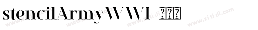 stencilArmyWWI字体转换