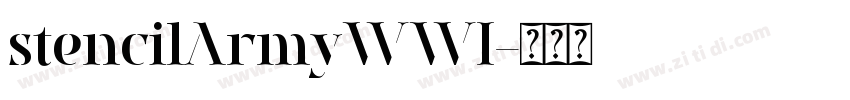stencilArmyWWI字体转换