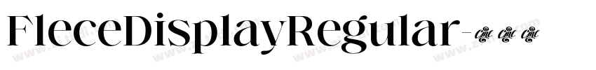 FleceDisplayRegular字体转换