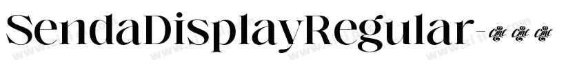 SendaDisplayRegular字体转换