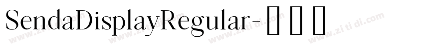 SendaDisplayRegular字体转换