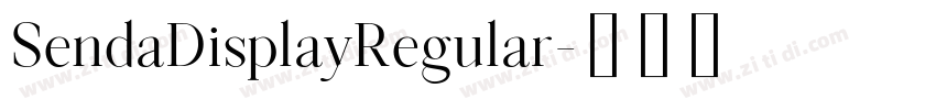 SendaDisplayRegular字体转换