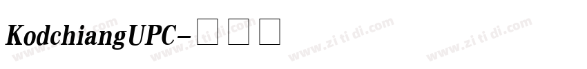 KodchiangUPC字体转换