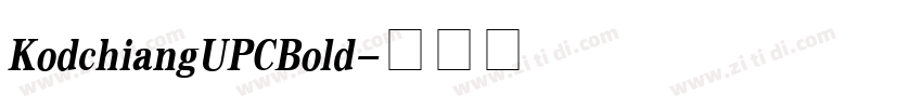 KodchiangUPCBold字体转换