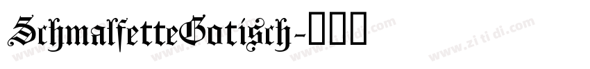 SchmalfetteGotisch字体转换