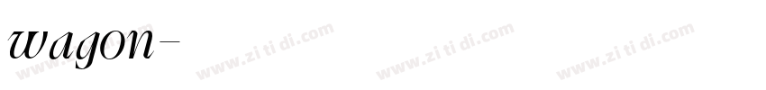 wagon字体转换