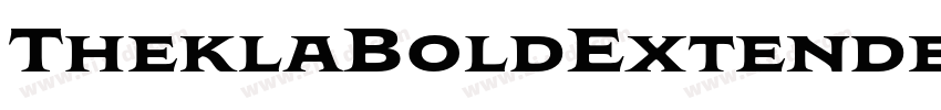 TheklaBoldExtended字体转换