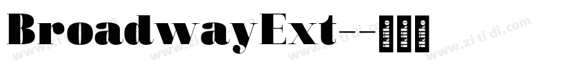 BroadwayExt-字体转换