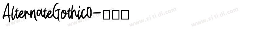 AlternateGothic0字体转换