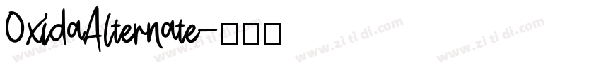 OxidaAlternate字体转换