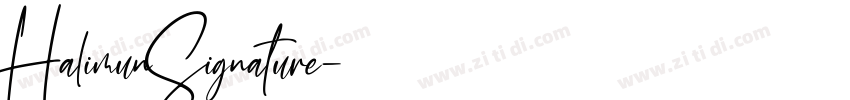 HalimunSignature字体转换