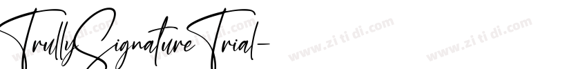 TrullySignatureTrial字体转换