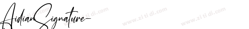 AidianSignature字体转换