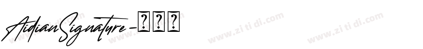 AidianSignature字体转换