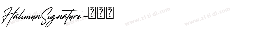 HalimunSignature字体转换