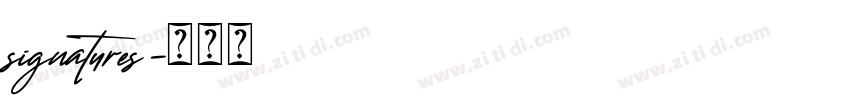 signatures字体转换