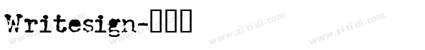 Writesign字体转换