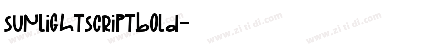 SunlightScriptBold字体转换