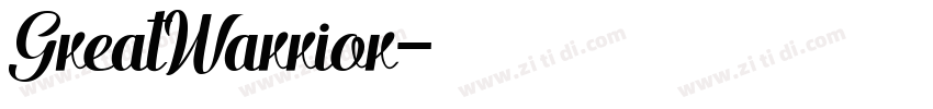 GreatWarrior字体转换