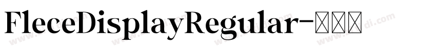 FleceDisplayRegular字体转换