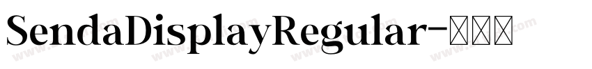 SendaDisplayRegular字体转换