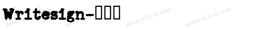 Writesign字体转换