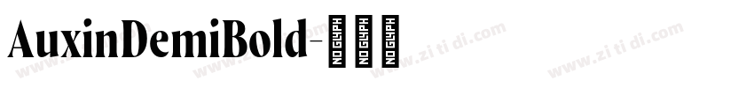 AuxinDemiBold字体转换