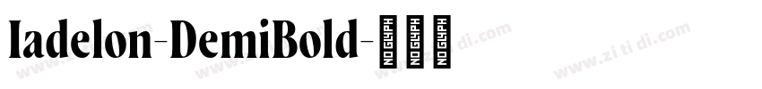 Iadelon-DemiBold字体转换