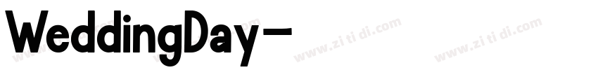 WeddingDay字体转换