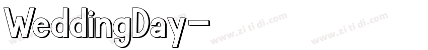 WeddingDay字体转换