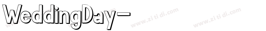 WeddingDay字体转换