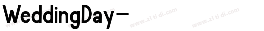 WeddingDay字体转换