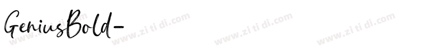 GeniusBold字体转换