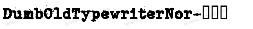 DumbOldTypewriterNor字体转换