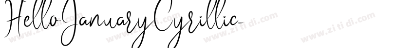 HelloJanuaryCyrillic字体转换