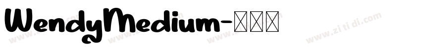 WendyMedium字体转换