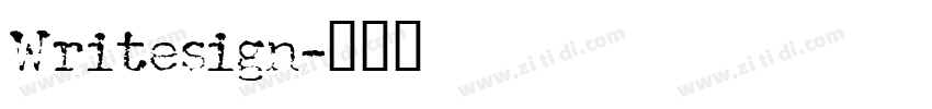 Writesign字体转换