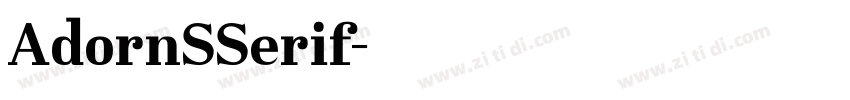 AdornSSerif字体转换