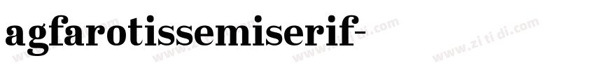 agfarotissemiserif字体转换