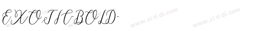 EXOTIC-BOLD字体转换