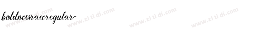 boldnessraceregular字体转换