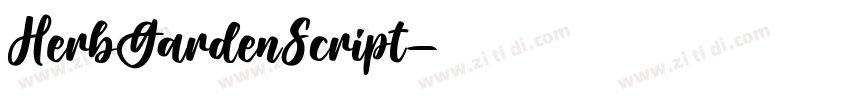 HerbGardenScript字体转换